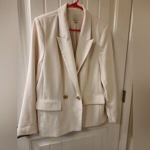 A New Day Cream Blazer Women’s Large Classic Tailored Jacket